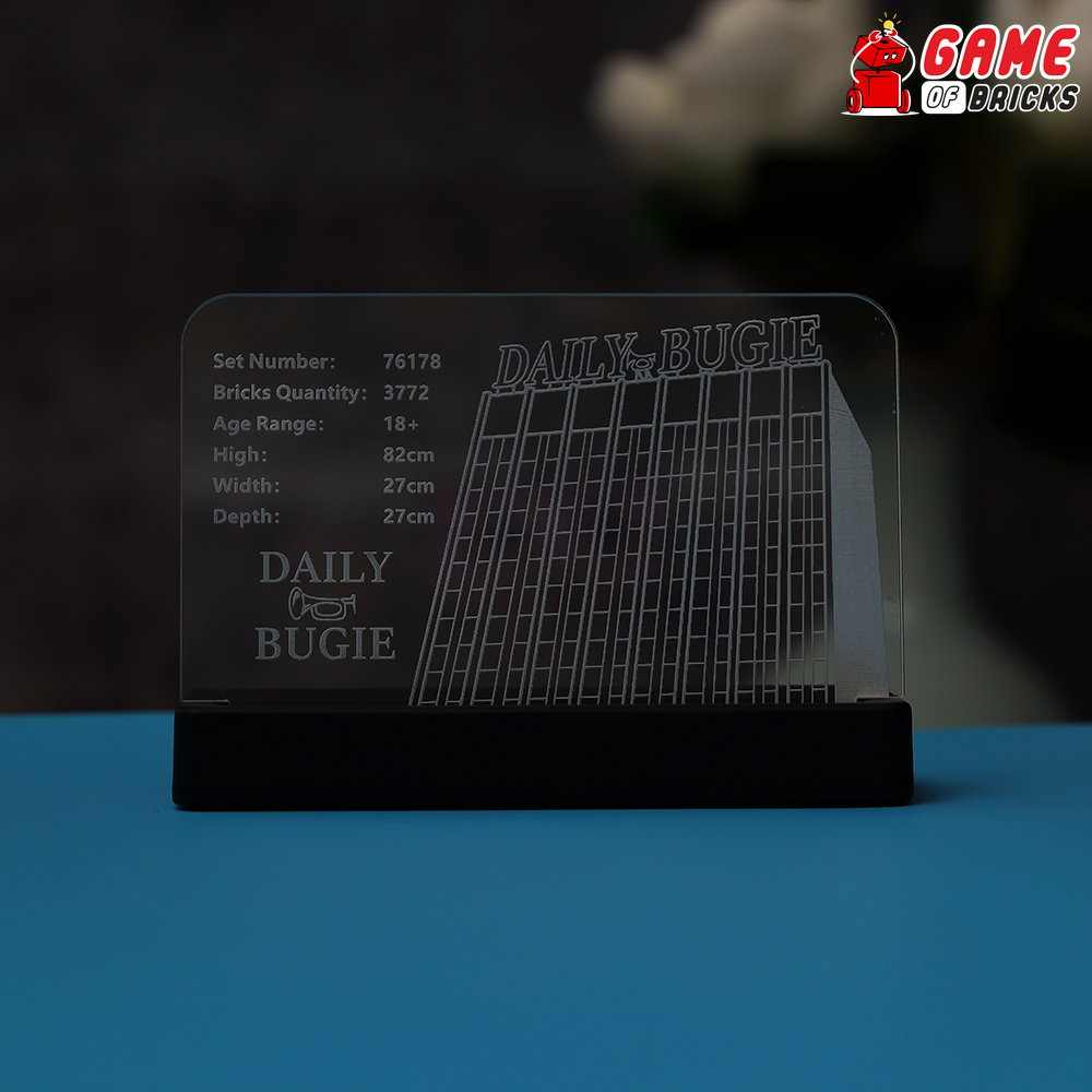 LED Nameplate for LEGO Daily Bugle 76178
