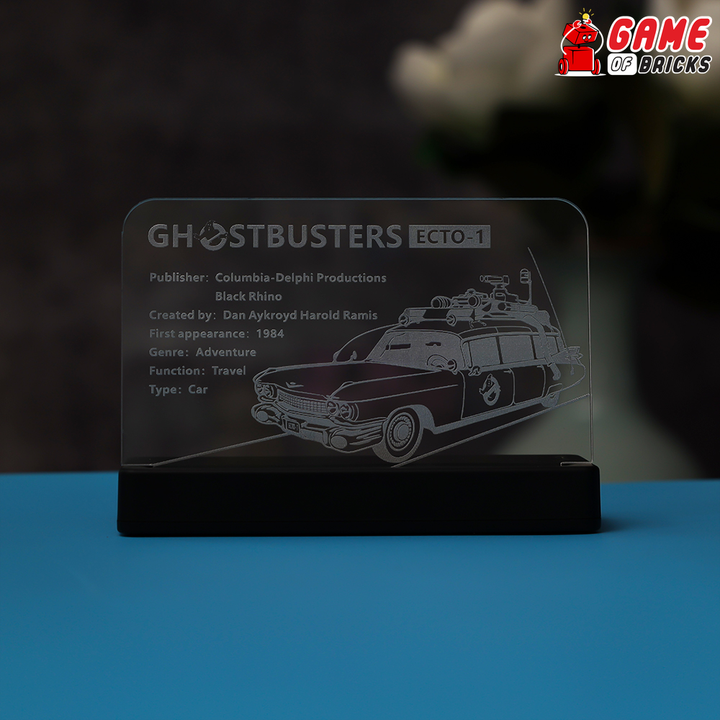 LED Nameplate for LEGO Ghostbusters ECTO-1 10274