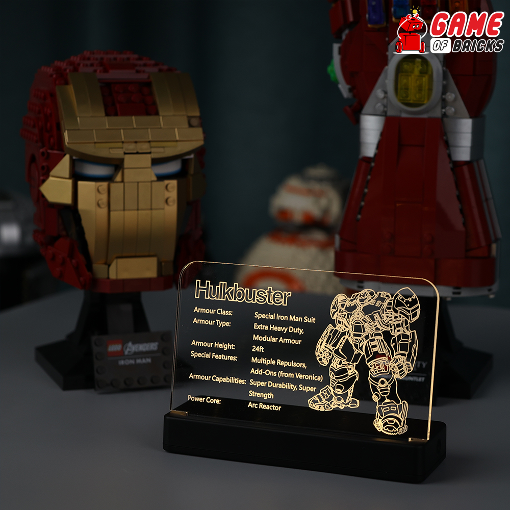 LED Nameplate for Hulkbuster 76210