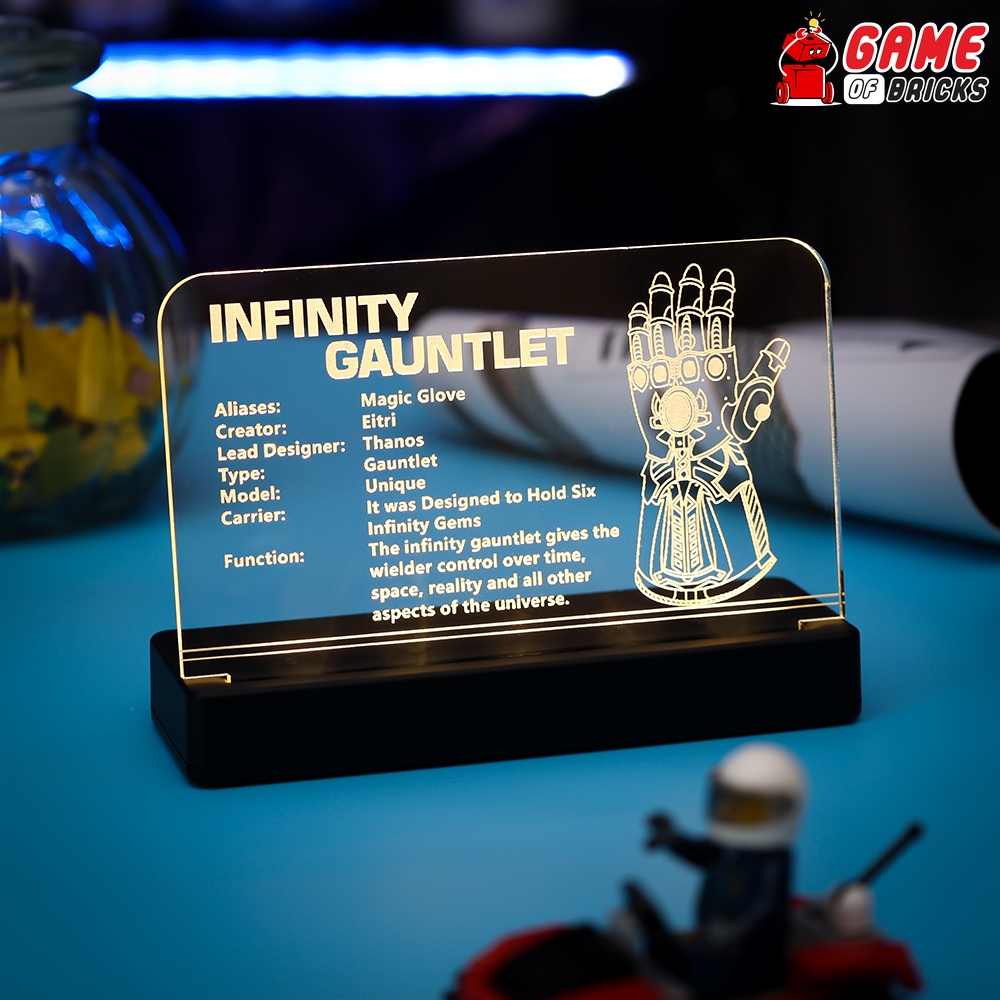 LED Nameplate for LEGO Infinity Gauntlet 76191
