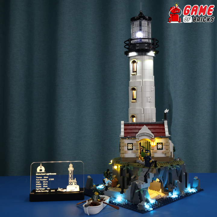 LED Nameplate for LEGO Motorized Lighthouse 21335