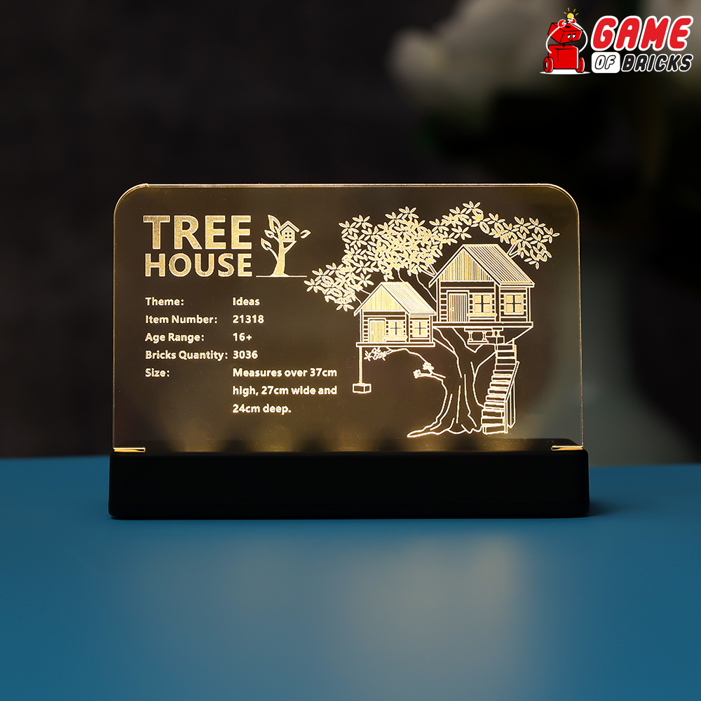 LED Nameplate for LEGO Tree House 21318