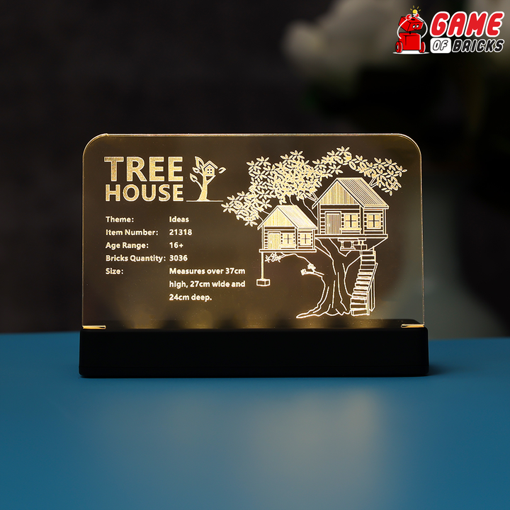 LED Nameplate for LEGO Tree House 21318