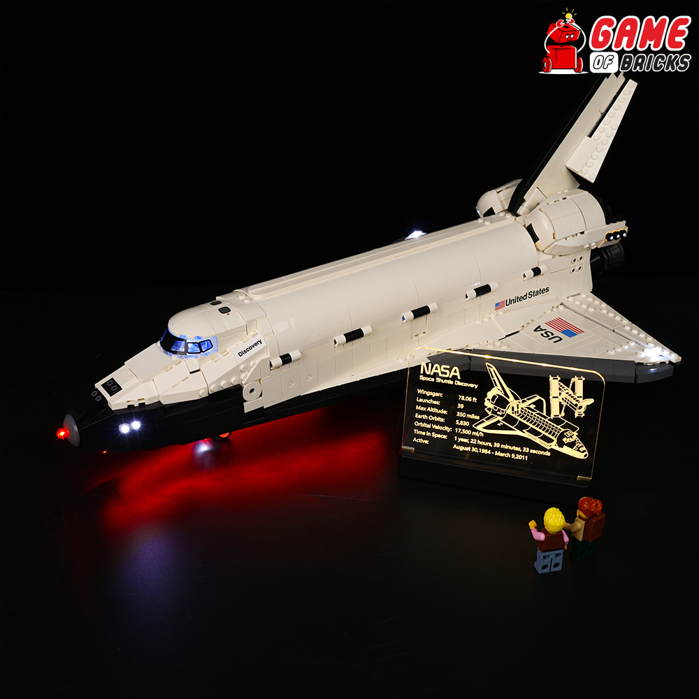 LED Nameplate for LEGO NASA Space Shuttle Discovery 10283