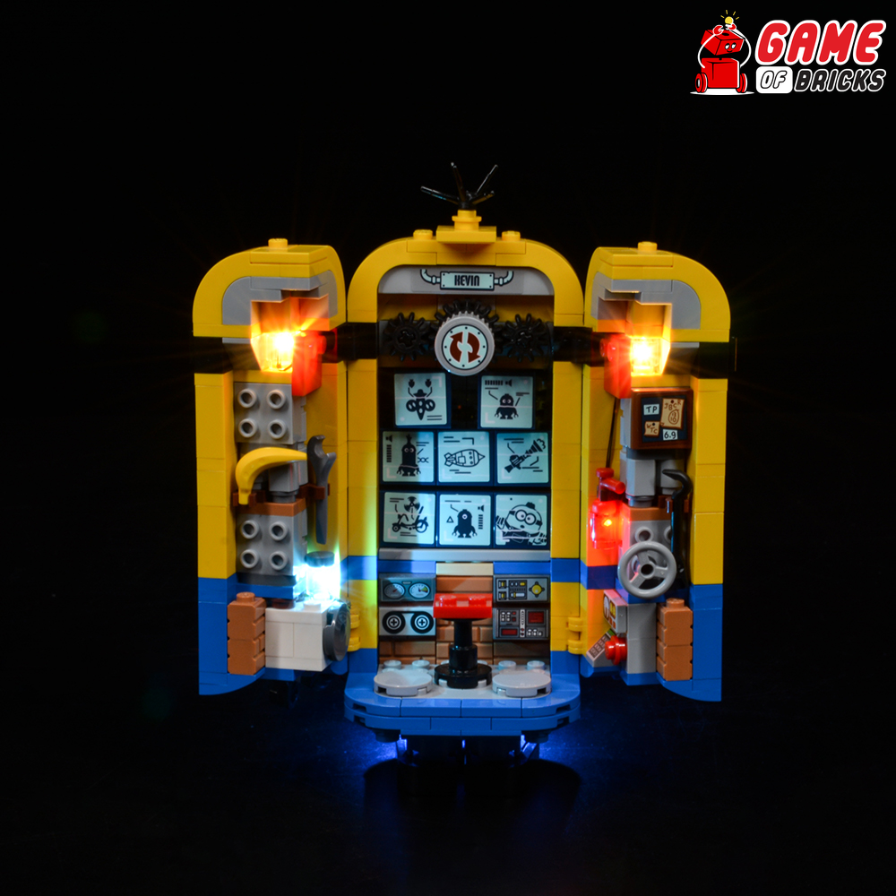 LEGO Brick built Minions and their Lair 75551 Light Kit