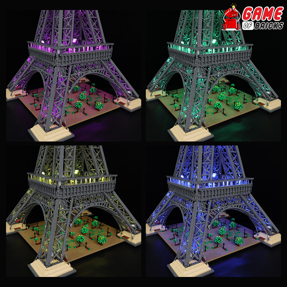 LocoLee LED Light Kit for Lego 10307 Eiffel Tower Decor Lighting Set With  Music