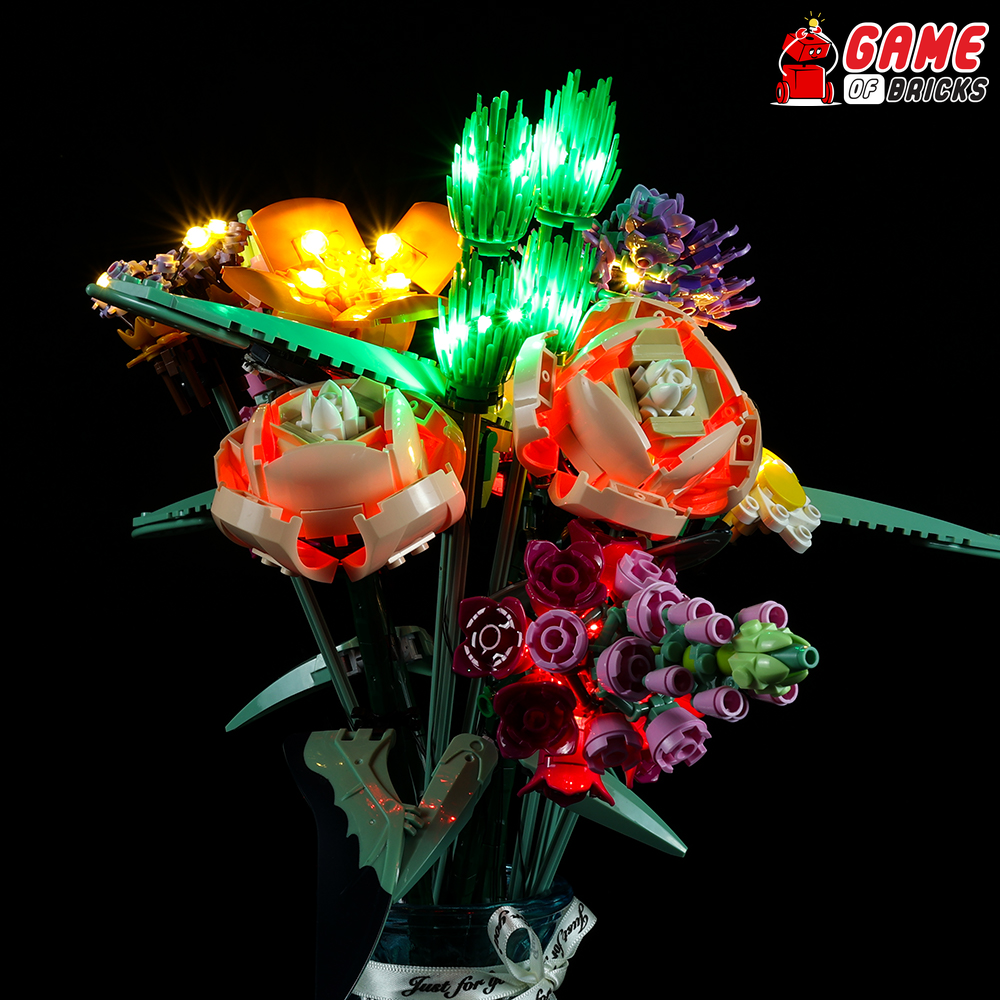 Kit d'éclairage LED pour bouquet de fleurs Compatible avec LEGO