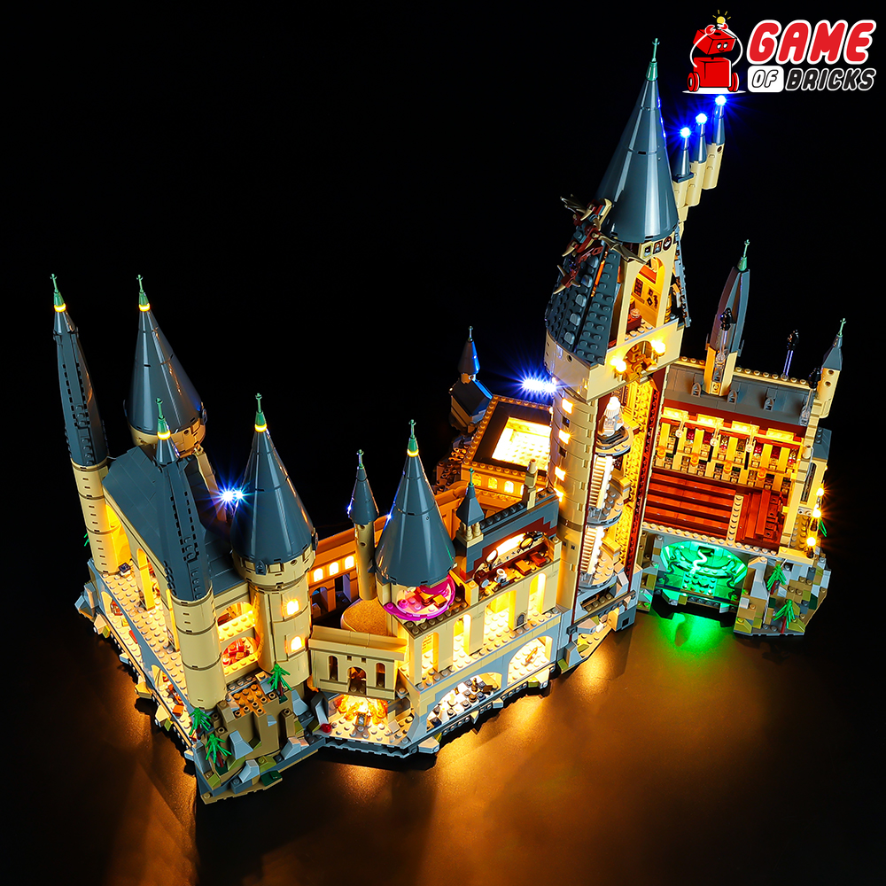 Lego harry best sale potter castle lights