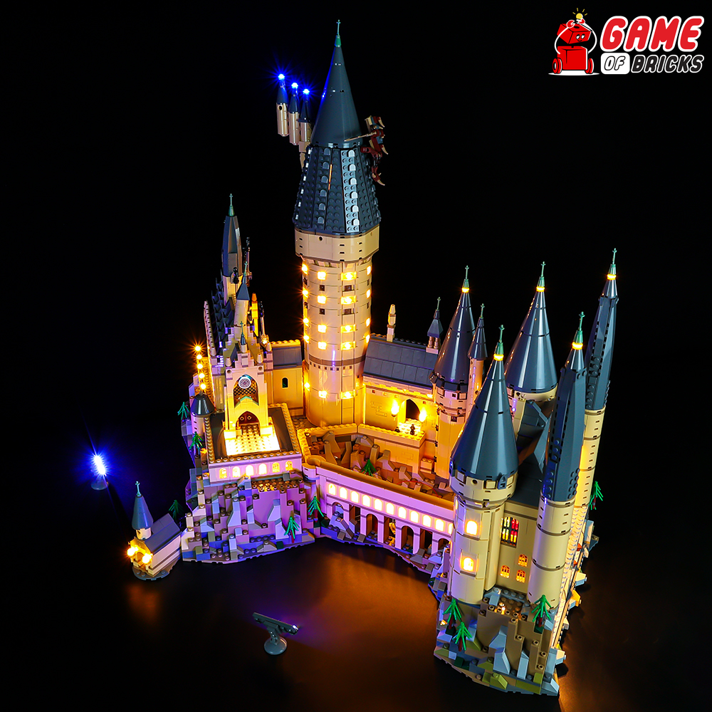 Lego harry best sale potter castle lights