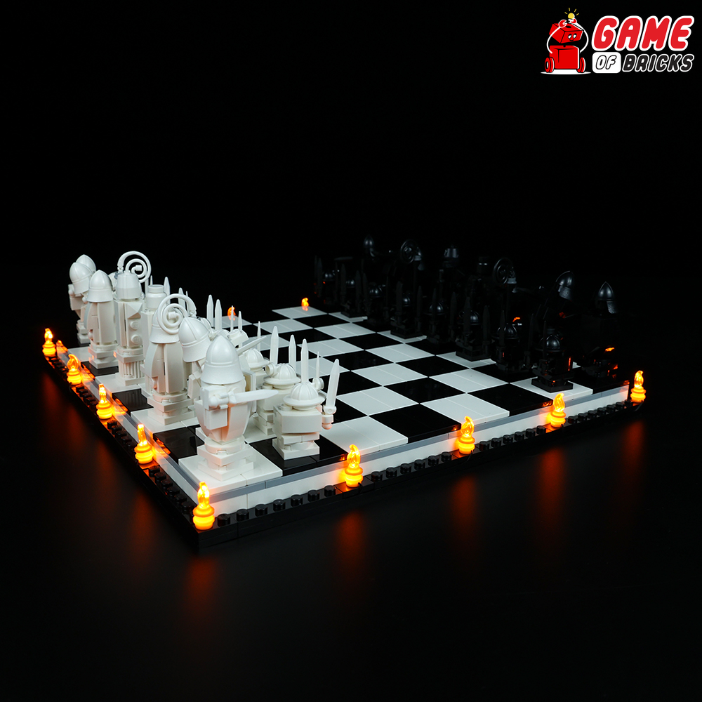 Kit de luz led para 76392 wizard xadrez blocos de construção