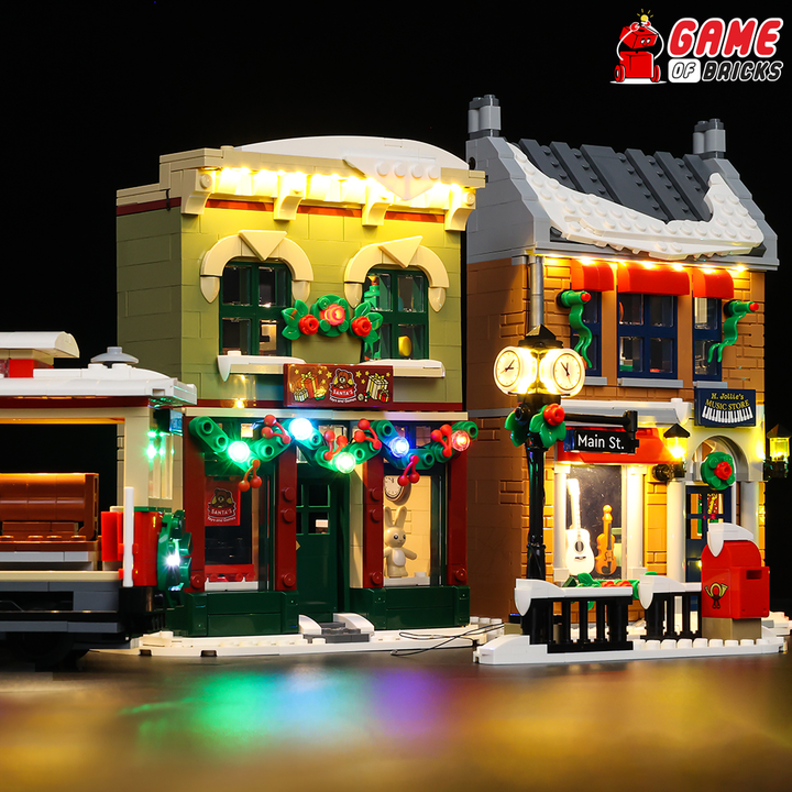Holiday Main Street LEGO lights
