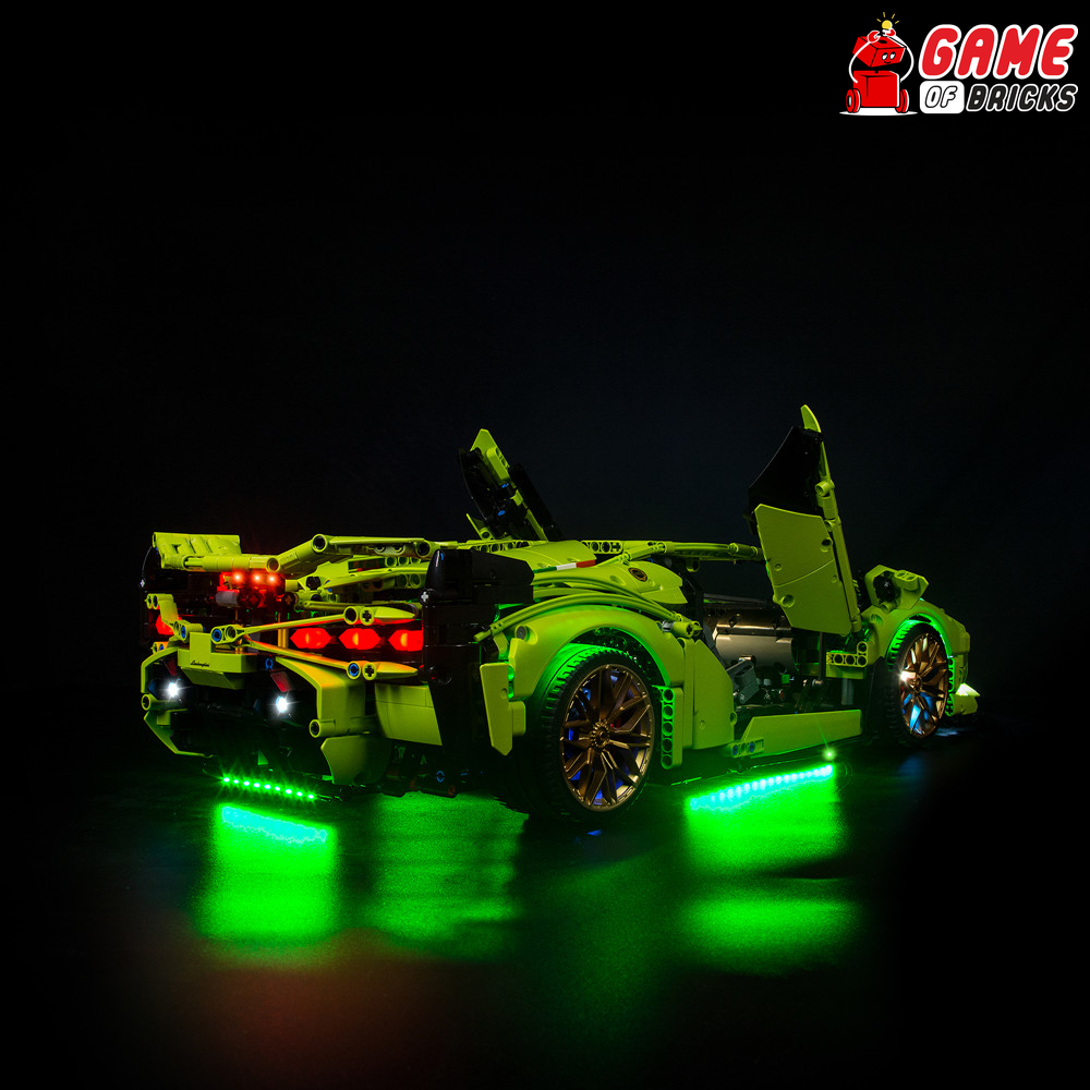 LED Light Kit for Lamborghini Sián FKP 37 Compatible With LEGO