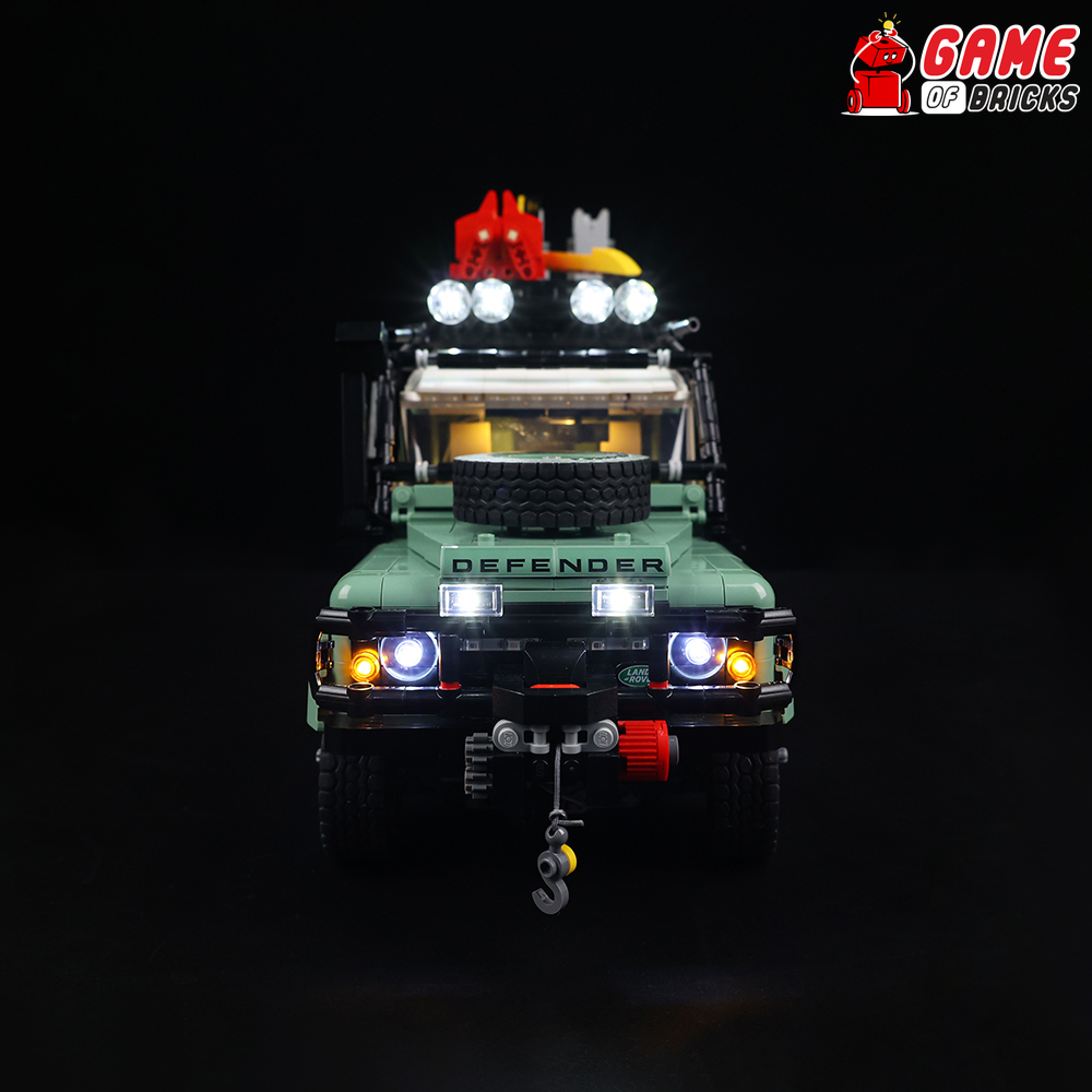 YEABRICKS LED Lighting Kit Compatible with LEGO Icons Land Rover Classic  Defender 90 10317 Building Toy Set(Not Include the Model) 