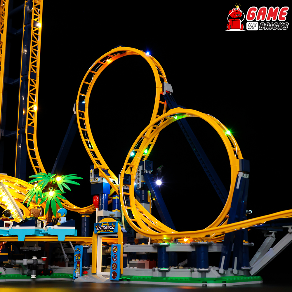 Lego roller top coaster lights