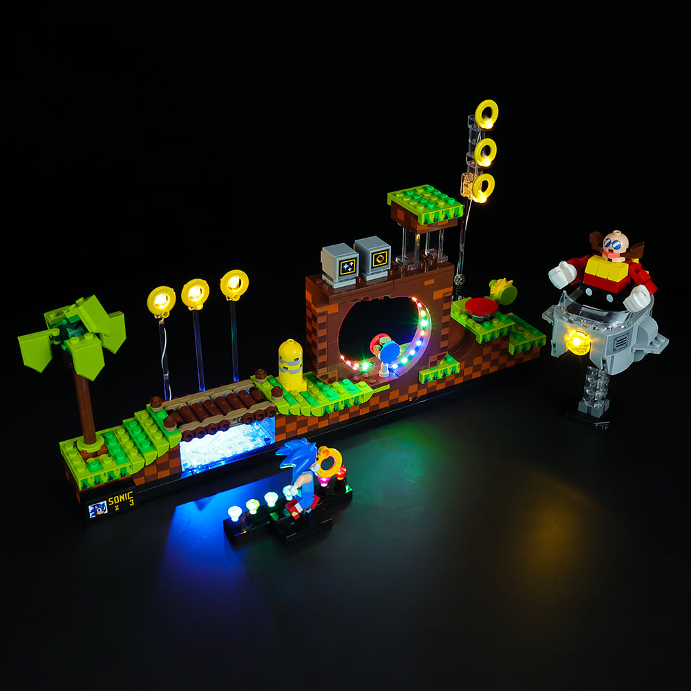 Vellykket Teoretisk Installation LEGO Sonic the Hedgehog – Green Hill Zone 21331 Light Kit