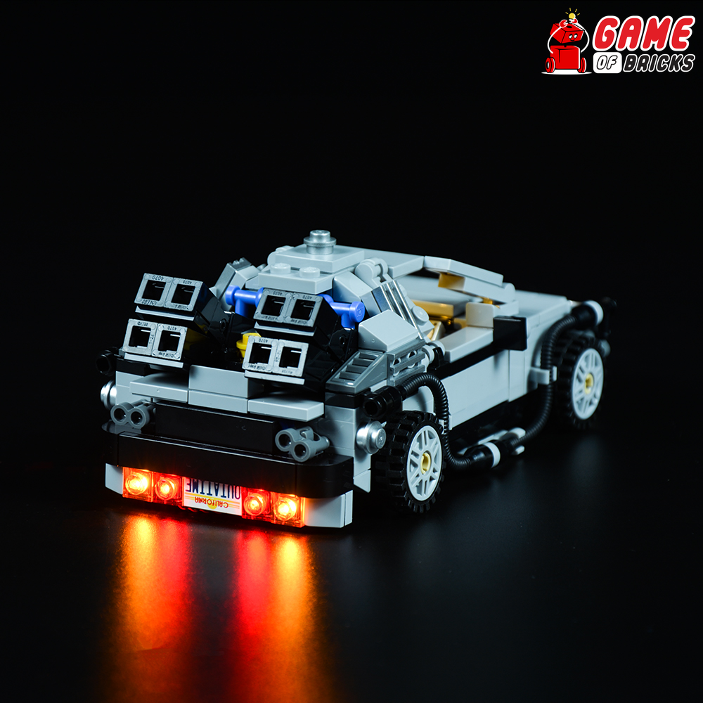 Delorean Time Machine Lego Back To The Future Car Lego Set Light