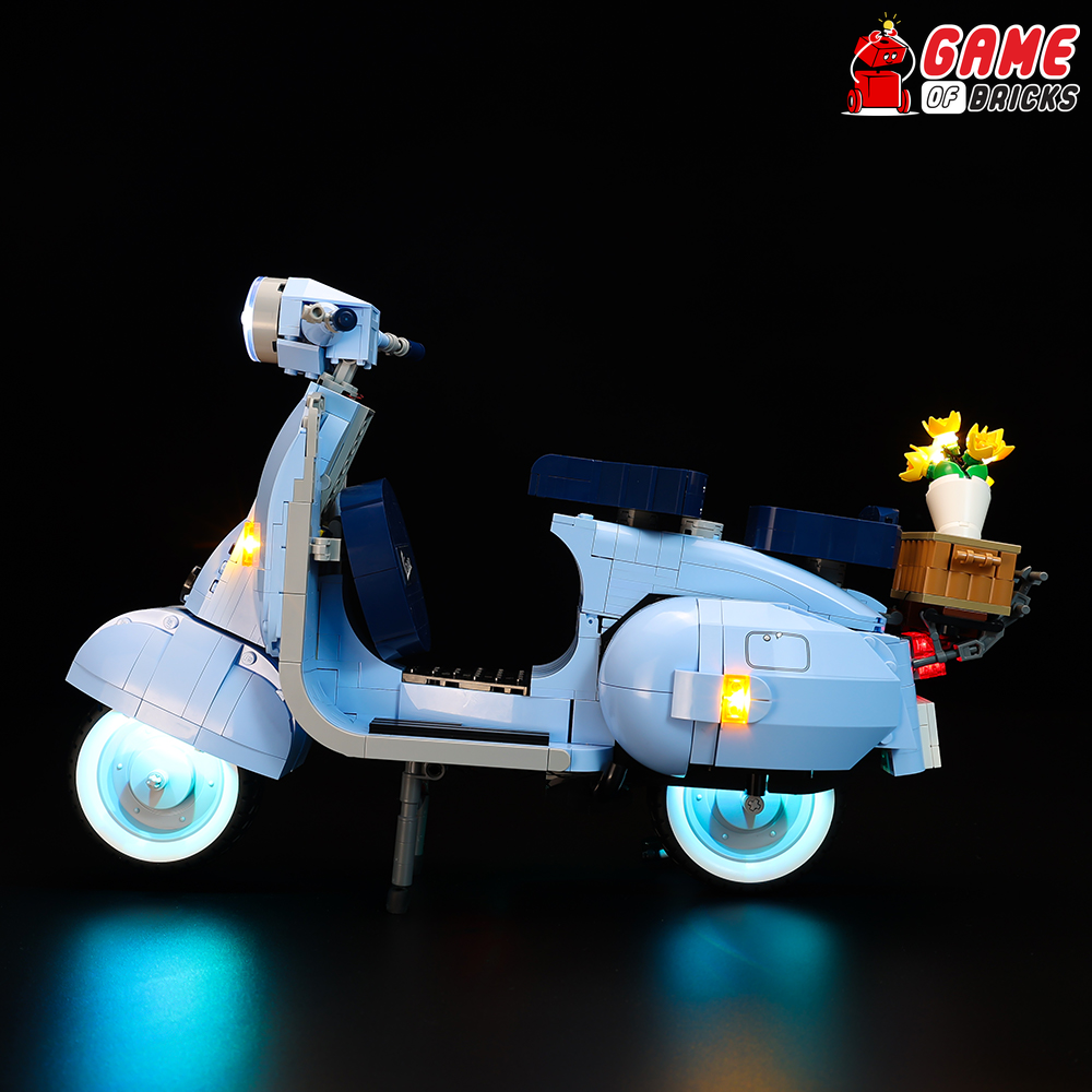  VONADO LED Light Kit for Lego Vespa 125 Scooter 10298, Remote  Control Lighting Compatible with Vespa Lego 10298 (NO Lego Model), Creative  DIY Lego Scooter Lights for Display Home Décor (ONLY