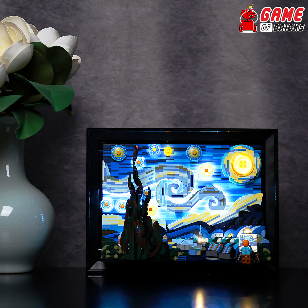 BrickBling Light Kit for Lego 21333 Vincent Van Gogh - The Starry Night  (Lego Not Included), DIY Lighting for Lego Starry Night Remote Control  Version