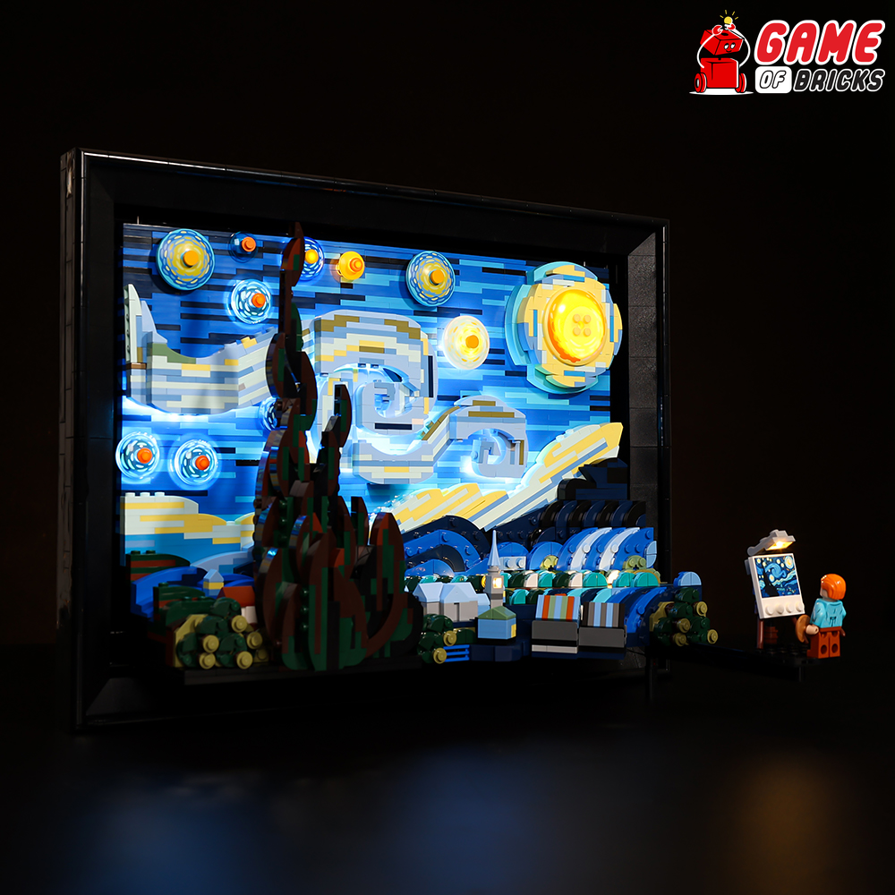  BrickBling Light Kit for Lego 21333 Vincent Van Gogh - The  Starry Night (Lego Not Included), DIY Lighting for Lego Starry Night Remote  Control Version : Toys & Games