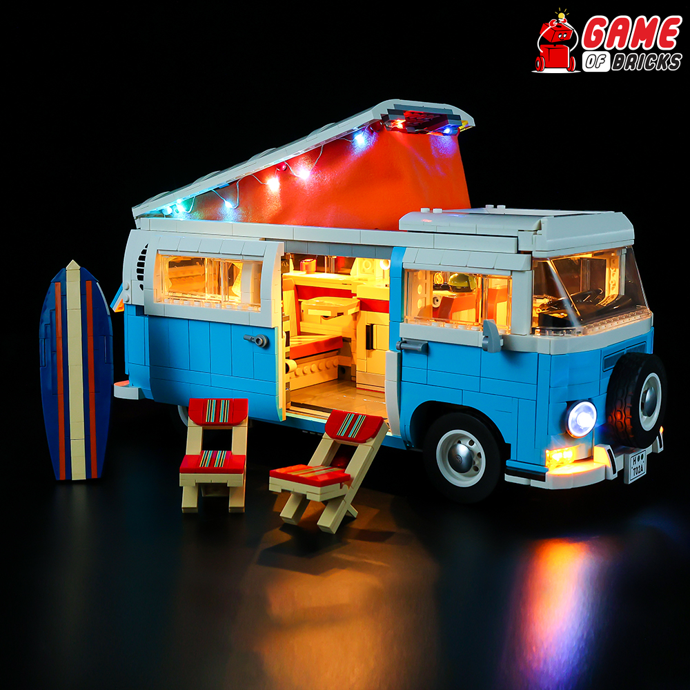 Vw Lego Van With Surfboard Light Kit For Volkswagen T2 Camper Van