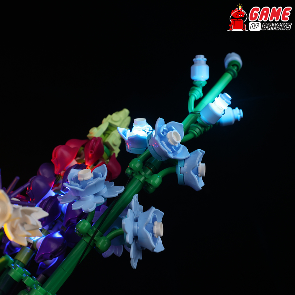 BrickBling LED Lighting for Lego Icons Wildflower Bouquet 10313 Artificial  Flowers; Creative Light Kit Compatible with Lego 10313, Great Gift for