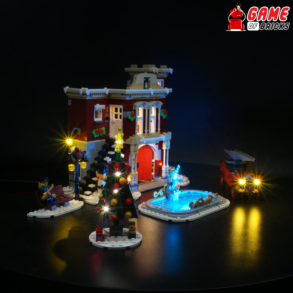 Winter village fire discount station