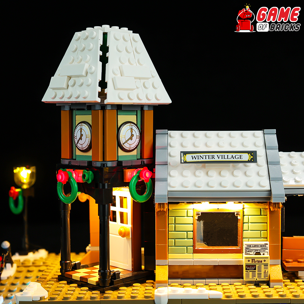 Winter village top train station