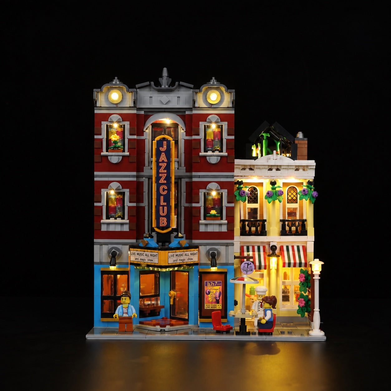 Light Kit for LEGO® Jazz Club 10312 — front Classic lighting